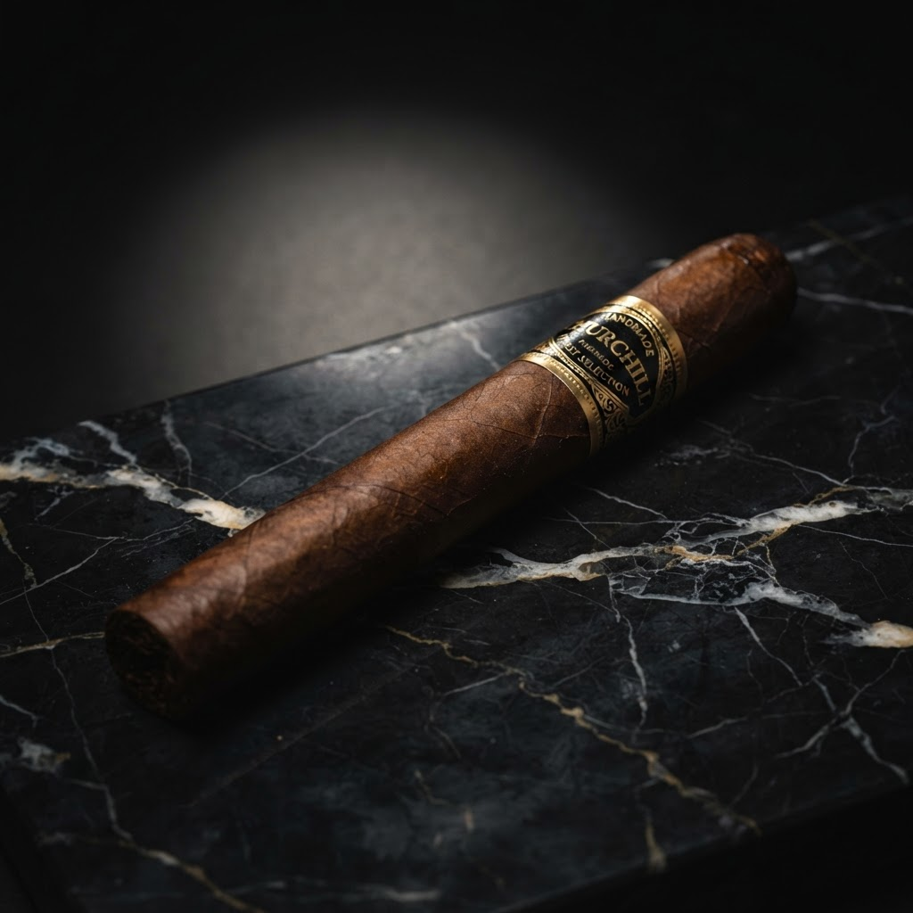 Harry Rockafella Churchill house blend on black marble